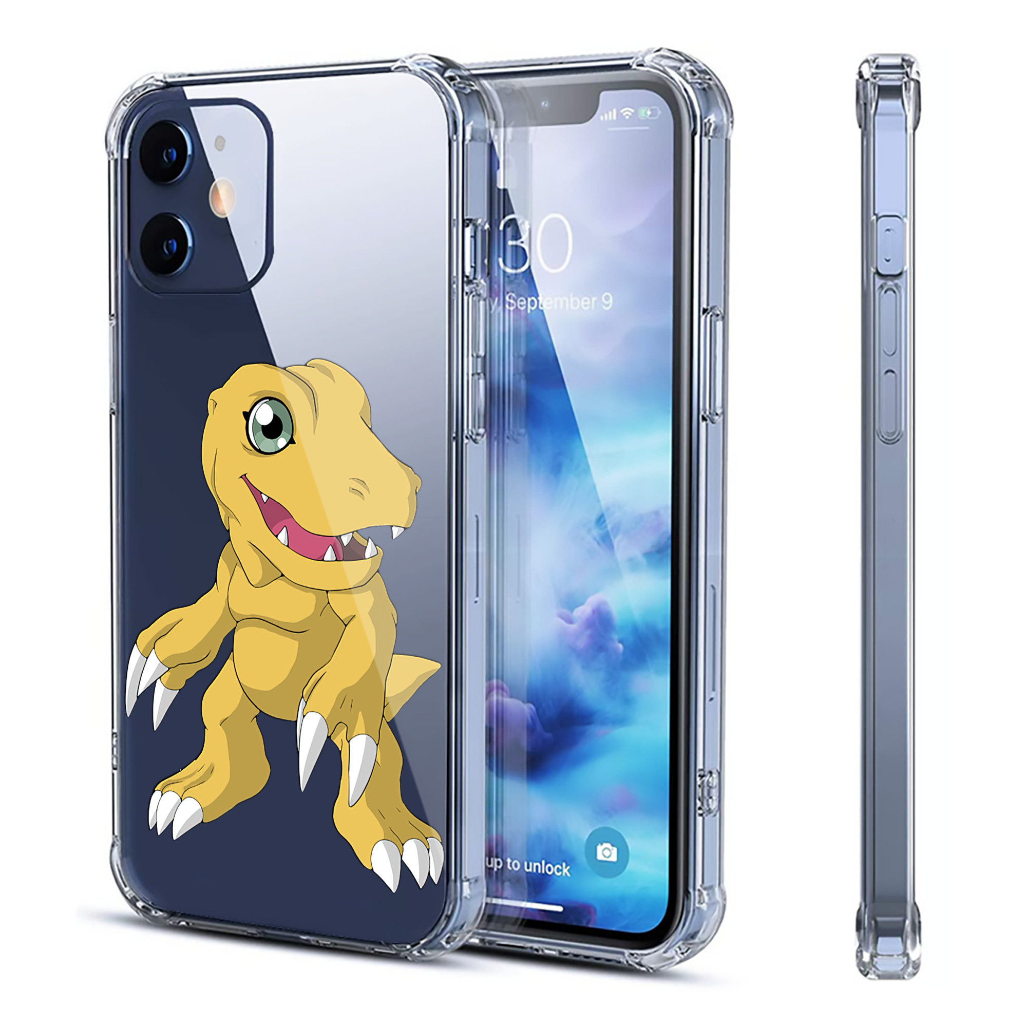 （画像用） Digimon デジタルモンスター/デジモン 【iPhone 12シリーズ対応】透明スマホケース（クリアソフトケース）